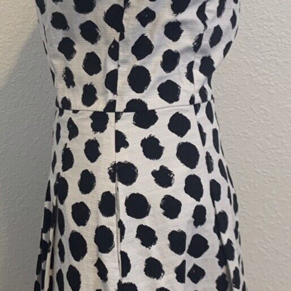 Vintage White House Black Market White Polka Dots Party Sun Dress Women's Size 2 - Picture 4 of 14